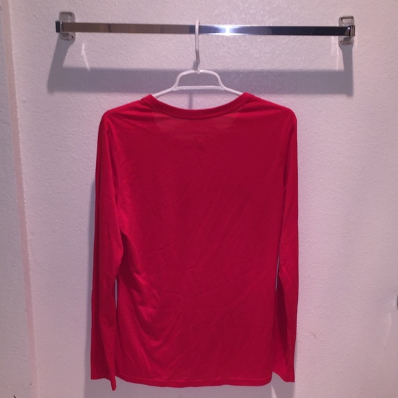 NWOT Nike Women’s Red Dri-Fit Long-Sleeved Shirt - Picture 2 of 3